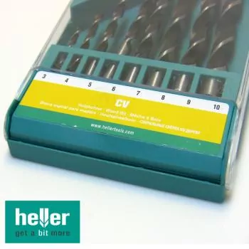 CV Holzbohrer Set von Heller, zum schnellen und präzisen bohren von Löchern in Holz und Holzverbundstoffe.